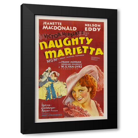 Naughty Marietta-1944 Black Modern Wood Framed Art Print with Double Matting by Vintage Hollywood Archive