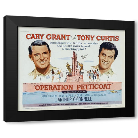 Operation Petticoat Black Modern Wood Framed Art Print with Double Matting by Vintage Hollywood Archive