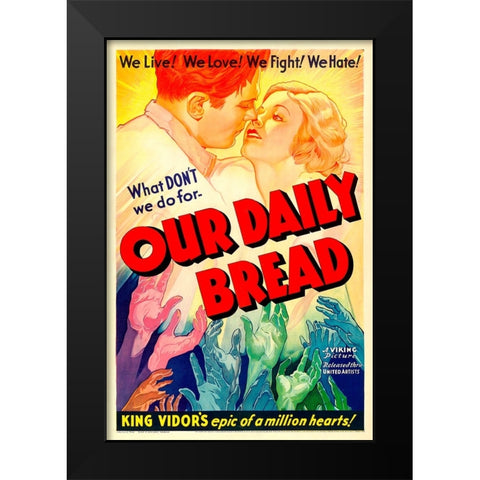 Our Daily Bread-1934 Black Modern Wood Framed Art Print by Vintage Hollywood Archive