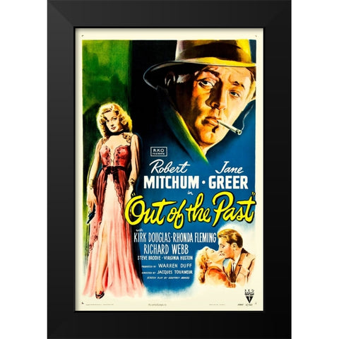 Out of the Past-1947 Black Modern Wood Framed Art Print by Vintage Hollywood Archive