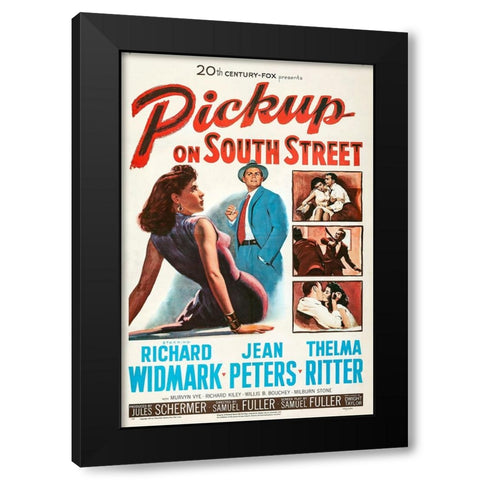Pickup on South Street-1953 Black Modern Wood Framed Art Print by Vintage Hollywood Archive