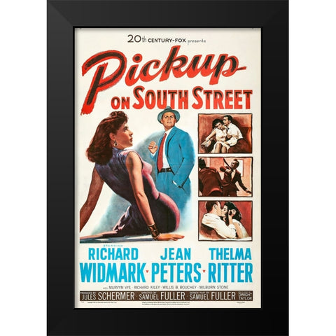 Pickup on South Street-1953 Black Modern Wood Framed Art Print by Vintage Hollywood Archive