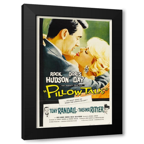 Pillow Talk-1959 Black Modern Wood Framed Art Print with Double Matting by Vintage Hollywood Archive