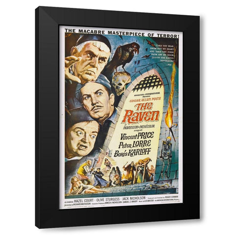 Raven Black Modern Wood Framed Art Print by Vintage Hollywood Archive