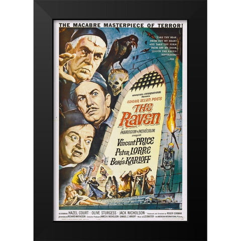 Raven Black Modern Wood Framed Art Print by Vintage Hollywood Archive
