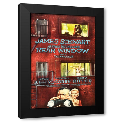 Rear Window-1954 Black Modern Wood Framed Art Print with Double Matting by Vintage Hollywood Archive