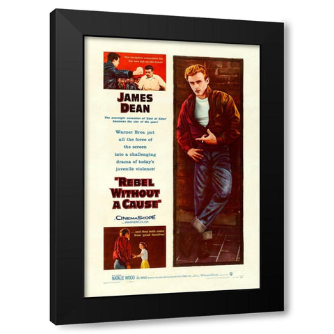 Rebel without a Cause-1955 Black Modern Wood Framed Art Print by Vintage Hollywood Archive