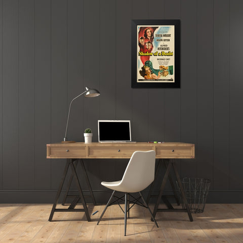 Shadow of a Doubt-1942 Black Modern Wood Framed Art Print by Vintage Hollywood Archive