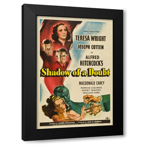 Shadow of a Doubt-1942 Black Modern Wood Framed Art Print by Vintage Hollywood Archive