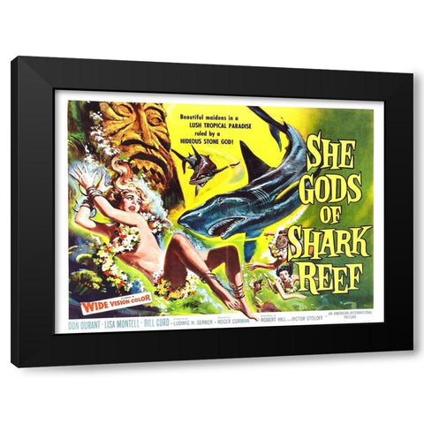 She Gods of Shark Reef-1958 Black Modern Wood Framed Art Print with Double Matting by Vintage Hollywood Archive