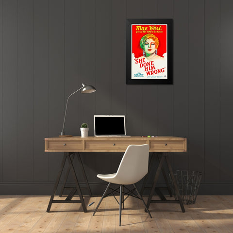 She Done Him Wrong-1933 Black Modern Wood Framed Art Print by Vintage Hollywood Archive