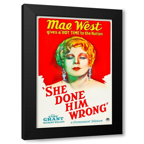She Done Him Wrong-1933 Black Modern Wood Framed Art Print by Vintage Hollywood Archive