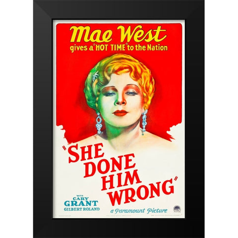 She Done Him Wrong-1933 Black Modern Wood Framed Art Print by Vintage Hollywood Archive