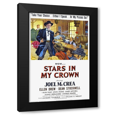 Stars in My Crown-1949 Black Modern Wood Framed Art Print by Vintage Hollywood Archive