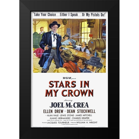 Stars in My Crown-1949 Black Modern Wood Framed Art Print by Vintage Hollywood Archive