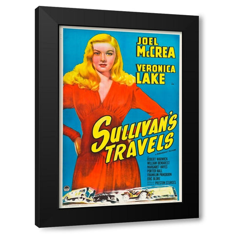 Sullivans Travels-1941 Black Modern Wood Framed Art Print by Vintage Hollywood Archive
