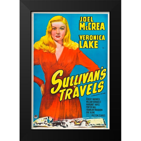 Sullivans Travels-1941 Black Modern Wood Framed Art Print by Vintage Hollywood Archive
