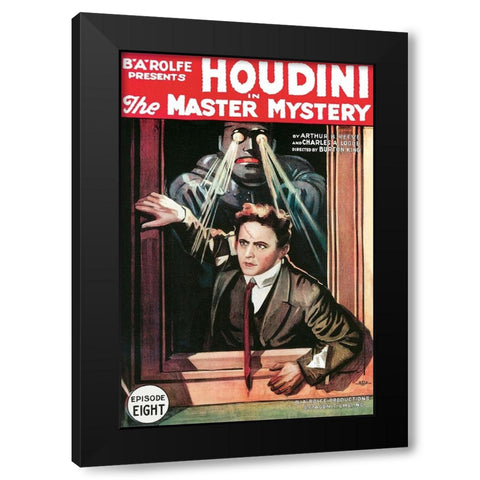 The Master Mystery-1919 Black Modern Wood Framed Art Print by Vintage Hollywood Archive