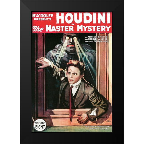 The Master Mystery-1919 Black Modern Wood Framed Art Print by Vintage Hollywood Archive