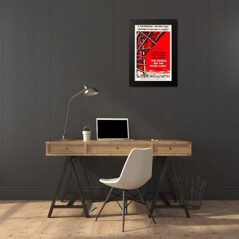 The Bridge on the River Kwai Black Modern Wood Framed Art Print by Vintage Hollywood Archive