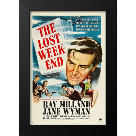 The Lost Weekend-1945 Black Modern Wood Framed Art Print by Vintage Hollywood Archive