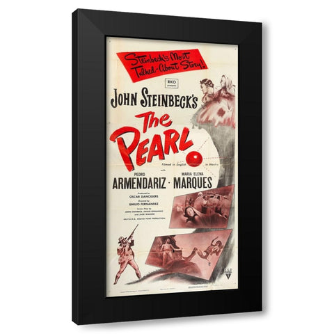 The Pearl-1948 Black Modern Wood Framed Art Print by Vintage Hollywood Archive