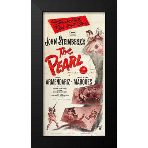 The Pearl-1948 Black Modern Wood Framed Art Print by Vintage Hollywood Archive