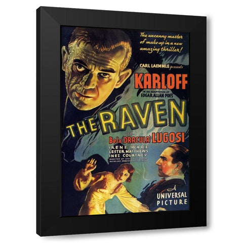 The Raven-1935 Black Modern Wood Framed Art Print by Vintage Hollywood Archive