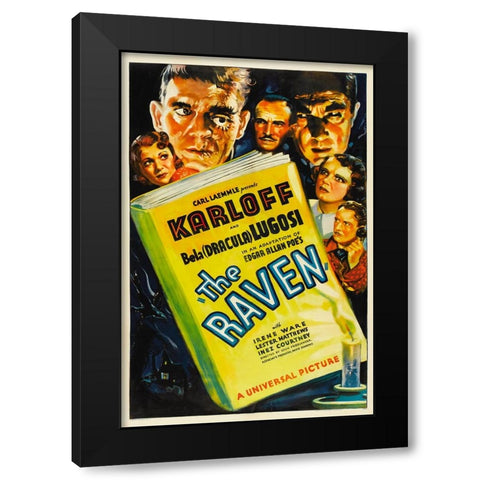 The Raven-1935 Black Modern Wood Framed Art Print with Double Matting by Vintage Hollywood Archive