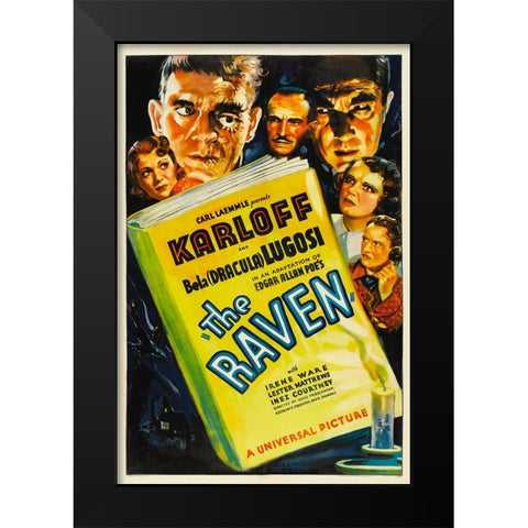 The Raven-1935 Black Modern Wood Framed Art Print by Vintage Hollywood Archive