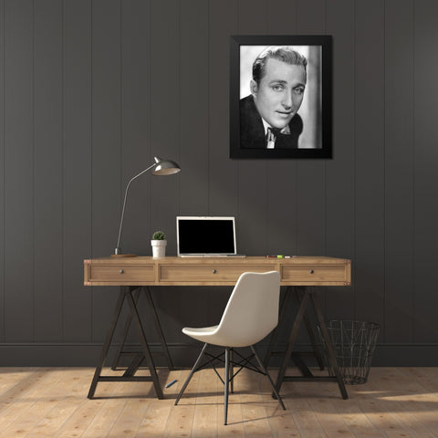 Bing Crosby-1930 Black Modern Wood Framed Art Print by Vintage Music Archive