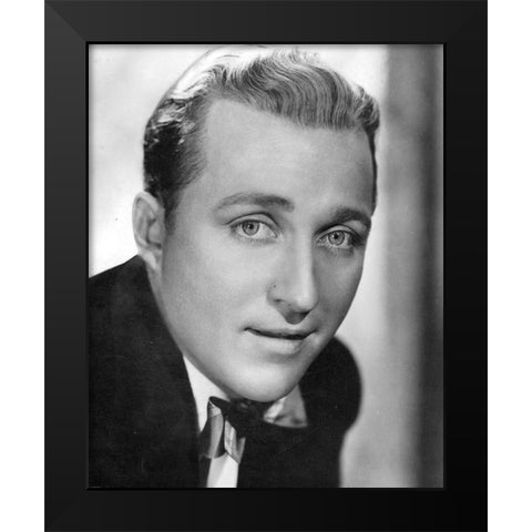 Bing Crosby-1930 Black Modern Wood Framed Art Print by Vintage Music Archive