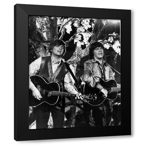 Everly Brothers-1970 Black Modern Wood Framed Art Print by Vintage Music Archive