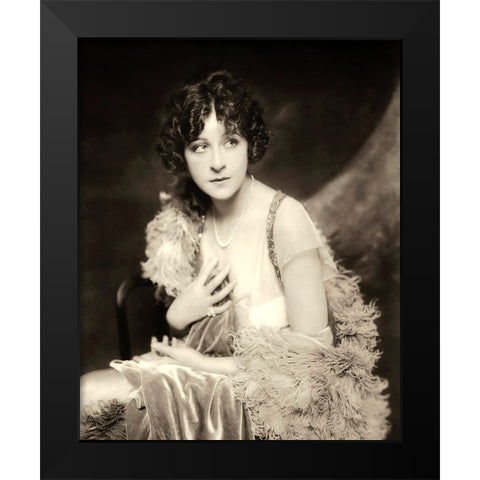 Fanny Brice-Ziegfeld Follies-1910 Black Modern Wood Framed Art Print by Vintage Music Archive