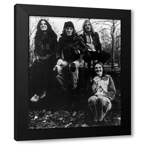 Humble Pie-1974 Black Modern Wood Framed Art Print with Double Matting by Vintage Music Archive