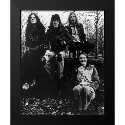 Humble Pie-1974 Black Modern Wood Framed Art Print by Vintage Music Archive