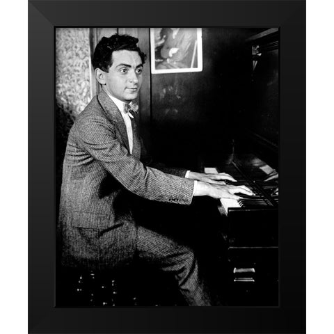 Irving Berlin-1906 Black Modern Wood Framed Art Print by Vintage Music Archive