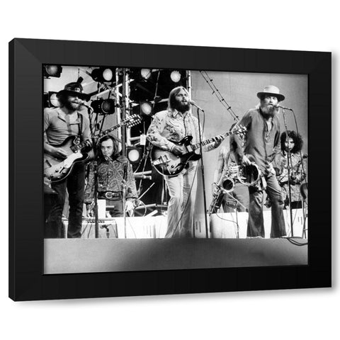 The Beach Boys-1971 Black Modern Wood Framed Art Print by Vintage Music Archive