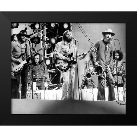 The Beach Boys-1971 Black Modern Wood Framed Art Print by Vintage Music Archive
