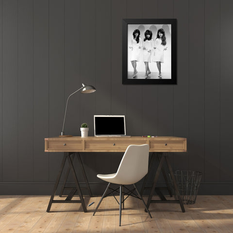 The Ronettes Black Modern Wood Framed Art Print by Vintage Music Archive