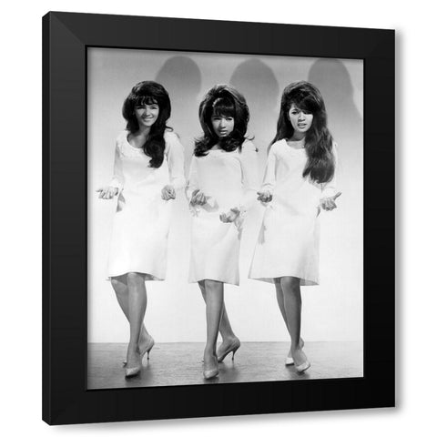 The Ronettes Black Modern Wood Framed Art Print by Vintage Music Archive