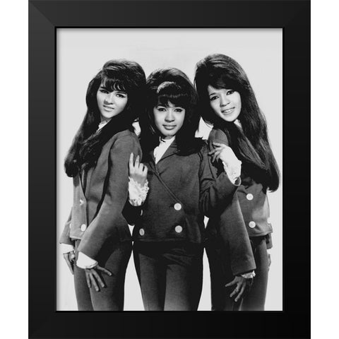 The Ronettes-1966 Black Modern Wood Framed Art Print by Vintage Music Archive