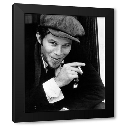 Tom Waits-1974 Black Modern Wood Framed Art Print by Vintage Music Archive