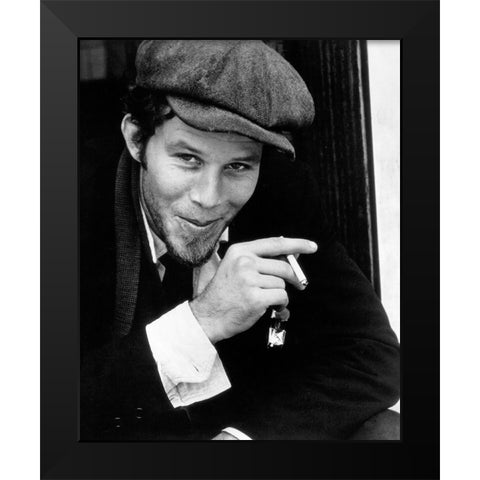 Tom Waits-1974 Black Modern Wood Framed Art Print by Vintage Music Archive