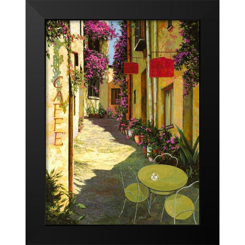 Caffe Piccolo il covo Black Modern Wood Framed Art Print by Borelli, Guido