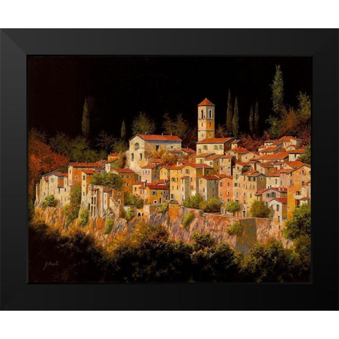 Notte Senza Luna Black Modern Wood Framed Art Print by Borelli, Guido