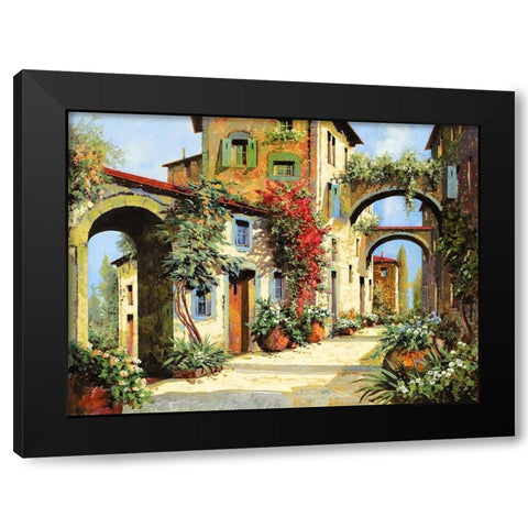 Archi Sulla Via Black Modern Wood Framed Art Print by Borelli, Guido