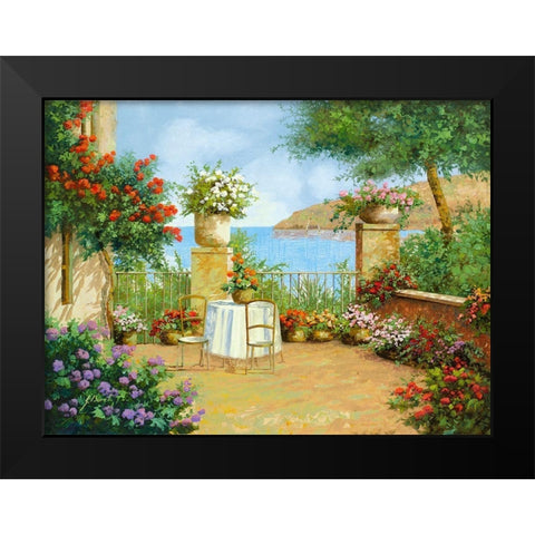 il Tavolo sulla Terrazza Black Modern Wood Framed Art Print by Borelli, Guido
