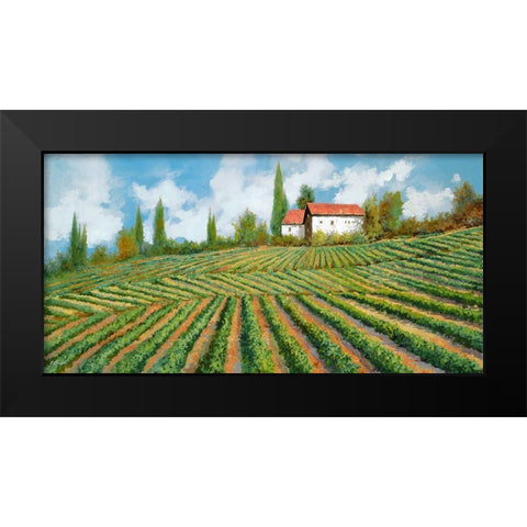 Le Vigne Di Collina Black Modern Wood Framed Art Print by Borelli, Guido