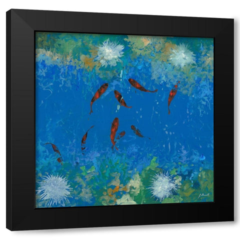 Nove Pesciolini Black Modern Wood Framed Art Print by Borelli, Guido